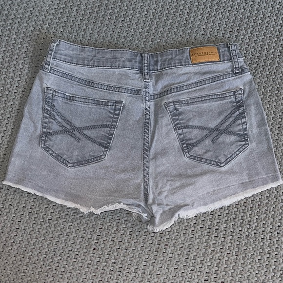 Aeropostale jean shorts, size 2, color is grey. - Picture 2 of 3